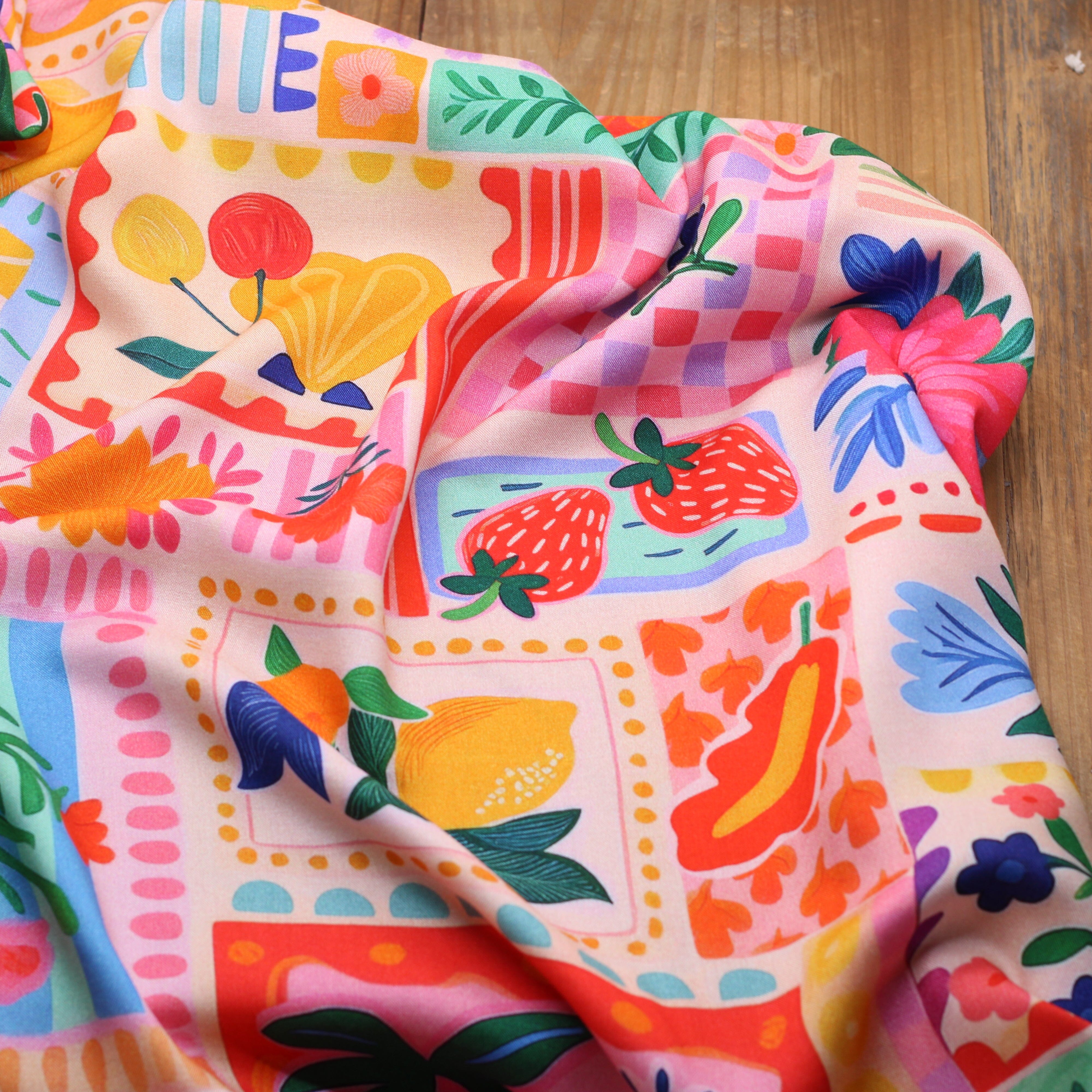 Tissu Viscose - NICE - Orange (Vendu par 10cm) Tissus DOMOTEX | Gaspard et Léonie Tissus en ligne et Mercerie à Toulouse