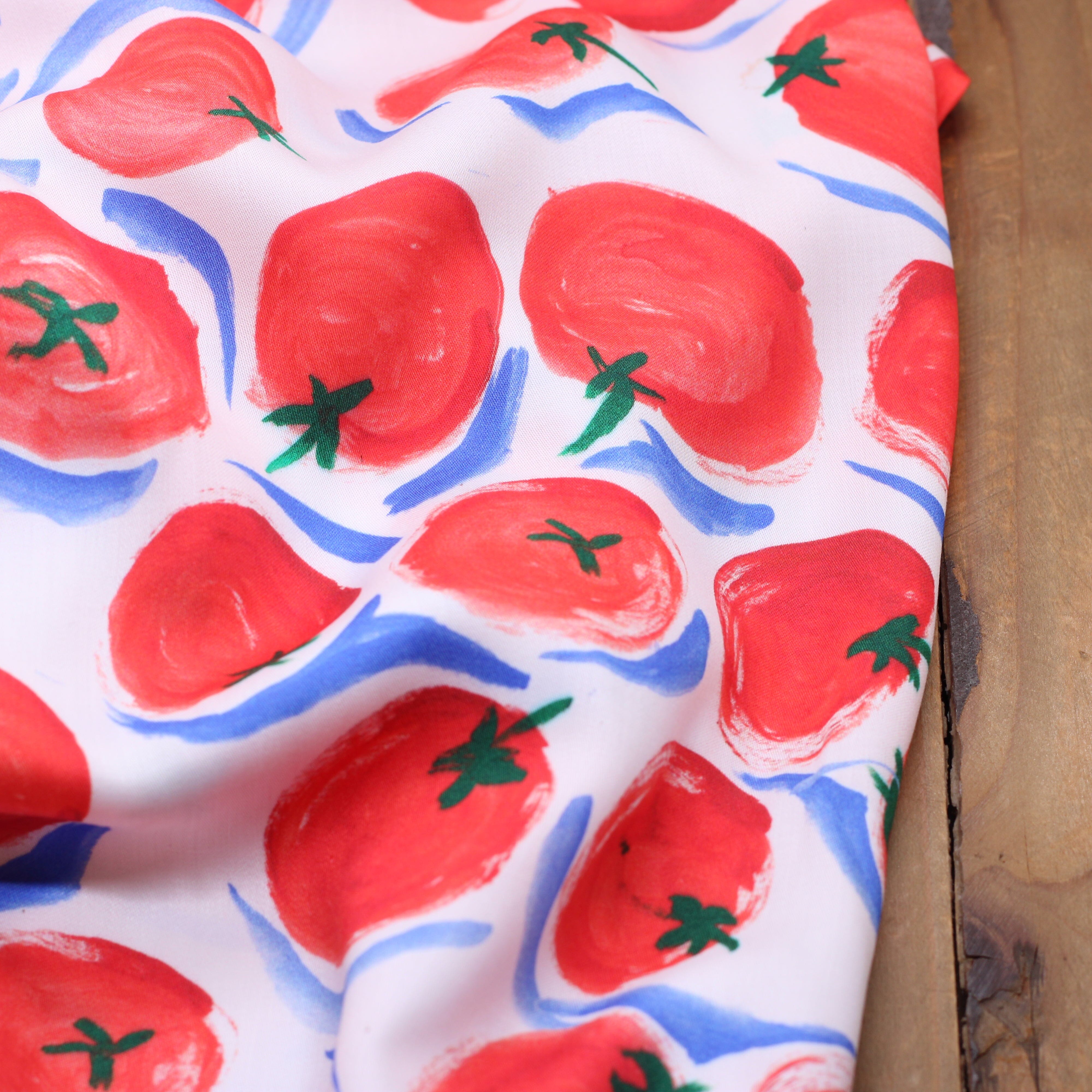 Tissu Viscose - RED TOMATES- Blanc (vendu x10cm) (Copie) Tissus Sélection Gaspard & Léonie | Gaspard et Léonie Tissus en ligne et Mercerie à Toulouse