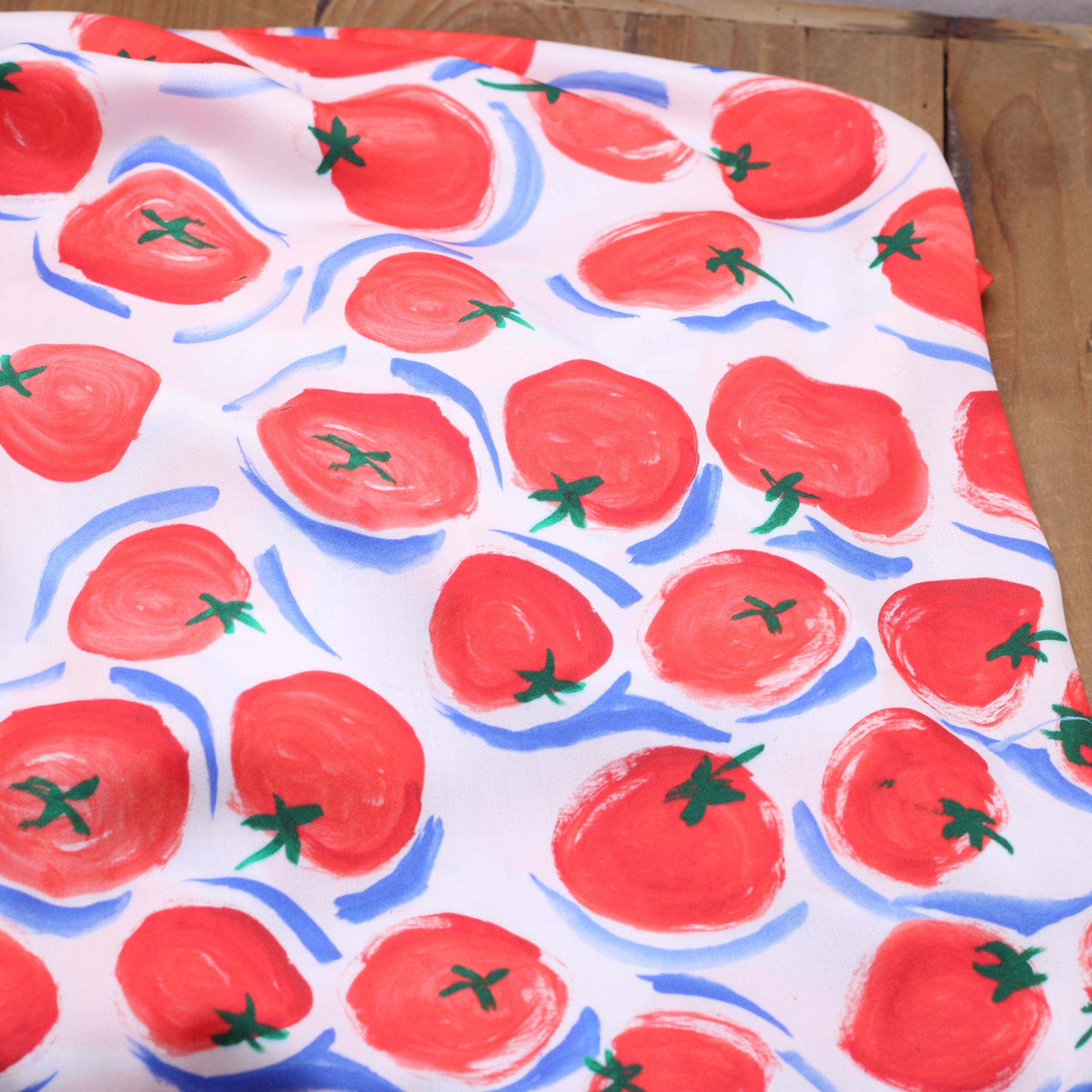 Tissu Viscose - RED TOMATES- Blanc (vendu x10cm) (Copie) Tissus Sélection Gaspard & Léonie | Gaspard et Léonie Tissus en ligne et Mercerie à Toulouse