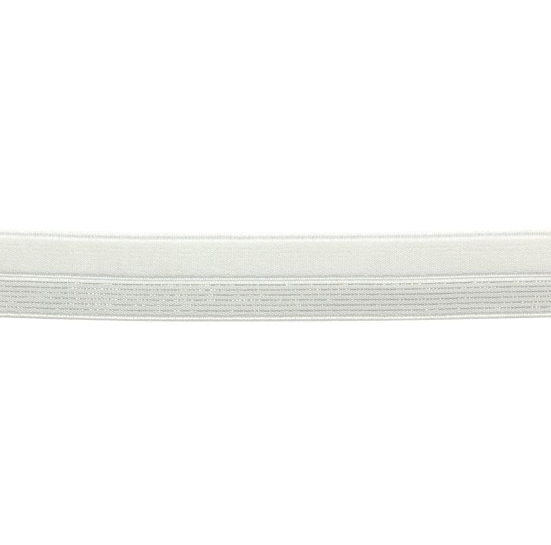 Biais élastique lingerie Blanc/Lurex argent Mercerie Sélection Gaspard & Léonie | Gaspard et Léonie Tissus en ligne et Mercerie à Toulouse