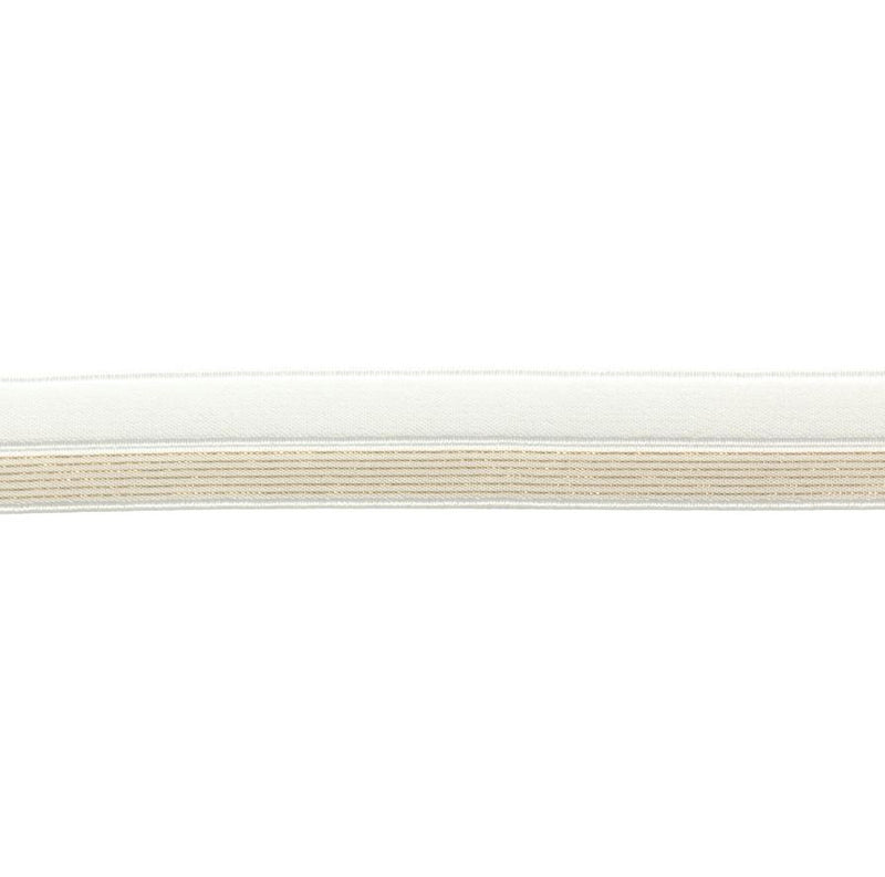 Biais élastique lingerie Blanc/Lurex Doré Mercerie Sélection Gaspard & Léonie | Gaspard et Léonie Tissus en ligne et Mercerie à Toulouse