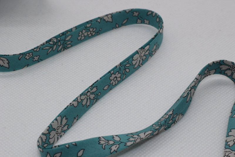 Biais Liberty CAPEL- Sea Green 20mm (vendu x10cm) - L'atelier de Gaspard et Léonie