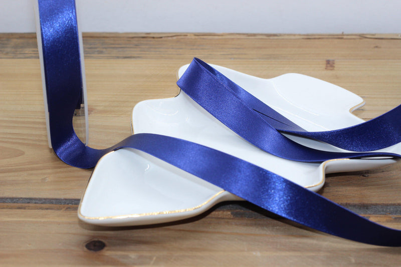 Biais Satin uni COL:11 18mm Bleu  (Vendu x10cm) - L'atelier de Gaspard et Léonie