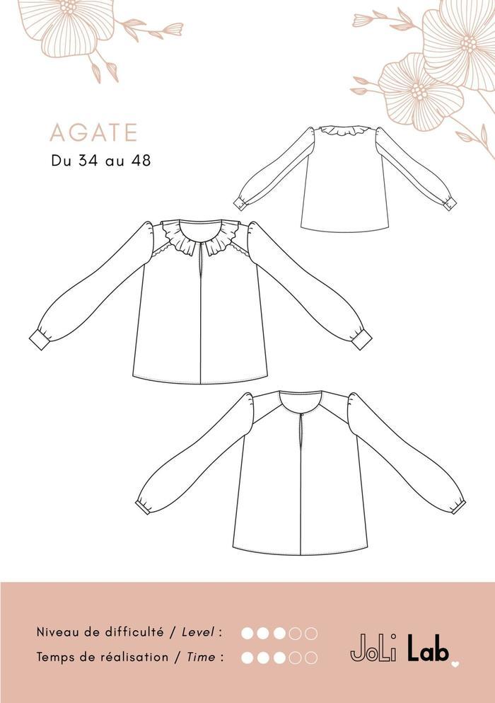 Blouse AGATE - Patron de couture pochette Patron de couture JOLI LAB | Gaspard et Léonie Tissus Mercerie Toulouse