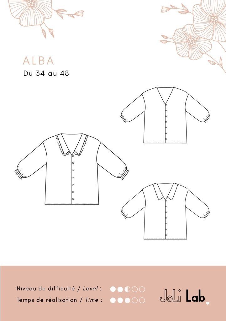 Patron de couture Joli Lab Blouse ALBA | Gaspard et Léonie Mercerie Tissus Toulouse