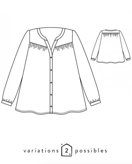 Blouse femme ENVOL Patron de couture pochette - L'atelier de Gaspard et Léonie