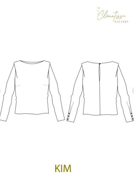 Blouse KIM Patron de couture Pochette - CLEMATISSE PATTERN Patron de couture CLEMATISSE PATTERN | Gaspard et Léonie Tissus en ligne et Mercerie à Toulouse