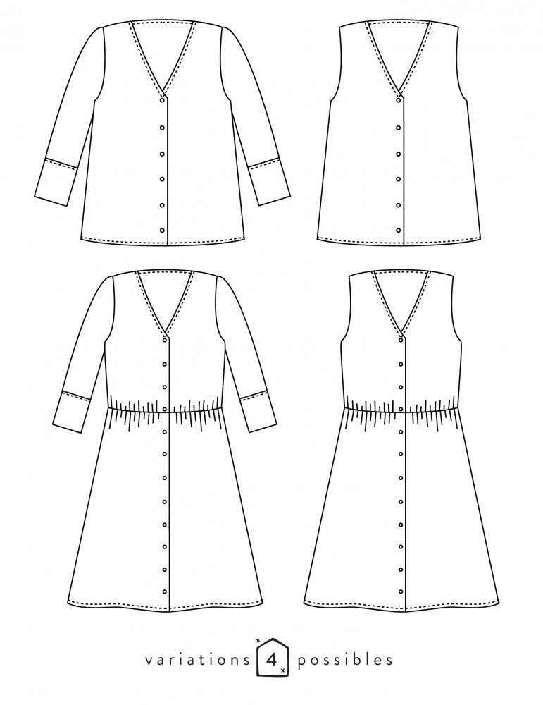 Blouse ou Robe femme ANAE Patron de couture pochette - Atelier SCÄMMIT Patron de couture ATELIER SCÄMMIT | Gaspard et Léonie Tissus en ligne et Mercerie à Toulouse