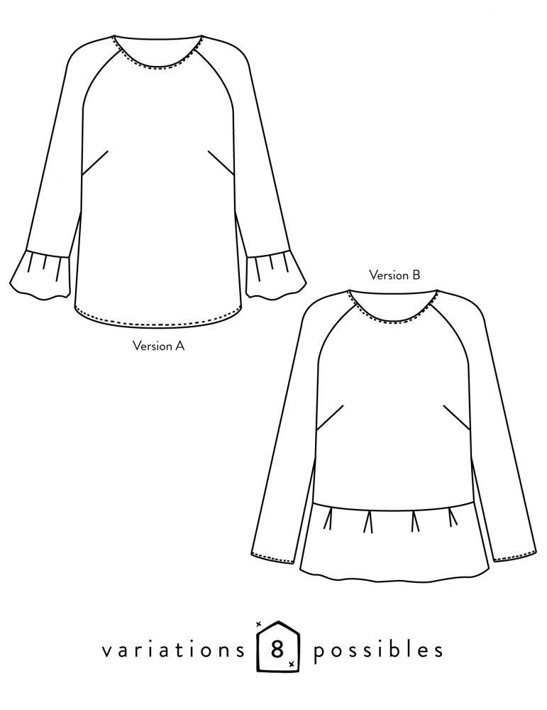 Blouse ou robe femme STOCKHOLM Patron de couture pochette - L'atelier de Gaspard et Léonie