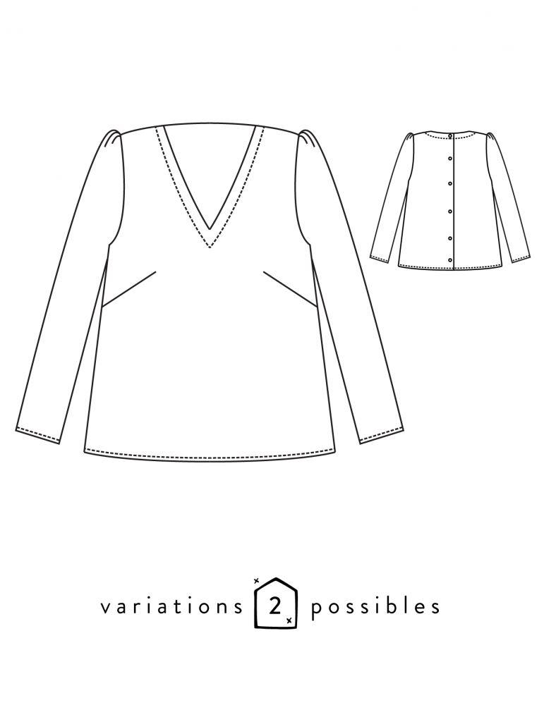 Blouse Robe femme IDYLLE Patron de couture pochette - L'atelier de Gaspard et Léonie