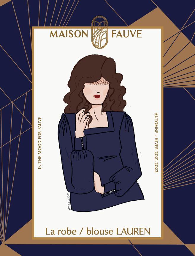 Blouse/Robe LAUREN Patron de couture Pochette Patron de couture MAISON FAUVE | Gaspard et Léonie Tissus Mercerie Toulouse