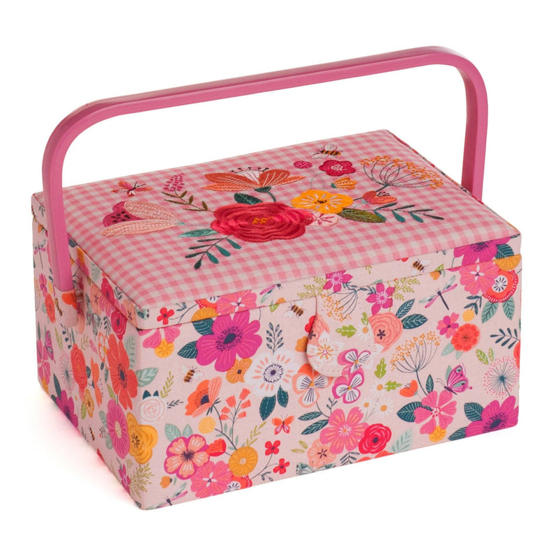 Boite à couture Moyen Modèle -Folk Rose Brodée (MM) Mercerie Sélection Gaspard & Léonie | Gaspard et Léonie Tissus Mercerie Toulouse