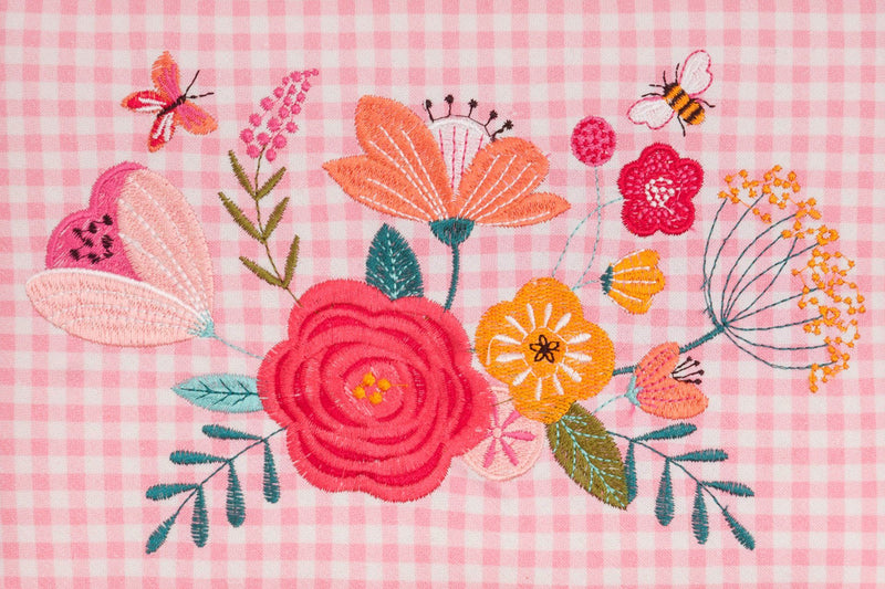 Boite à couture Moyen Modèle -Folk Rose Brodée (MM) Mercerie Sélection Gaspard & Léonie | Gaspard et Léonie Tissus Mercerie Toulouse