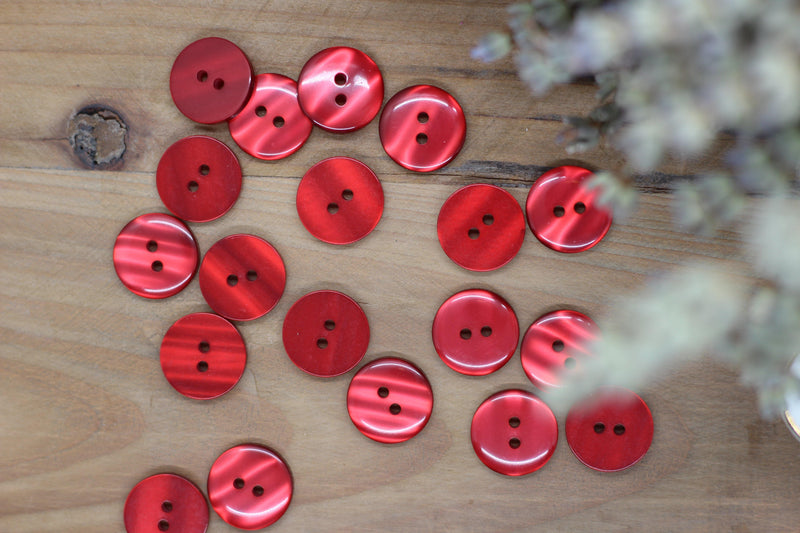 Bouton "Joy" Rouge - L'atelier de Gaspard et Léonie