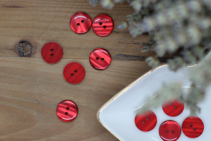 Bouton "Joy" Rouge - L'atelier de Gaspard et Léonie