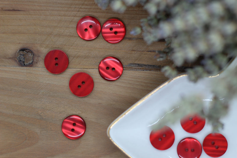 Bouton "Joy" Rouge - L'atelier de Gaspard et Léonie