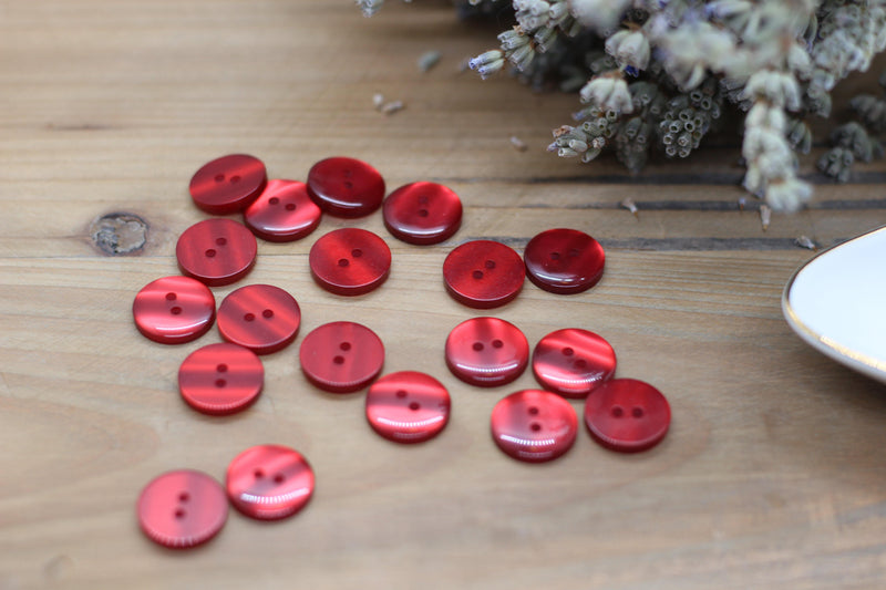 Bouton "Joy" Rouge - L'atelier de Gaspard et Léonie