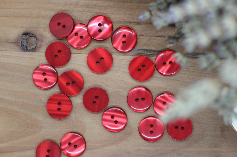 Bouton "Joy" Rouge - L'atelier de Gaspard et Léonie