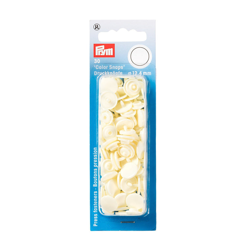 Boutons pression Color Snaps Blanc perle 12,4 mm Mercerie Prym | Gaspard et Léonie Tissus Mercerie Toulouse