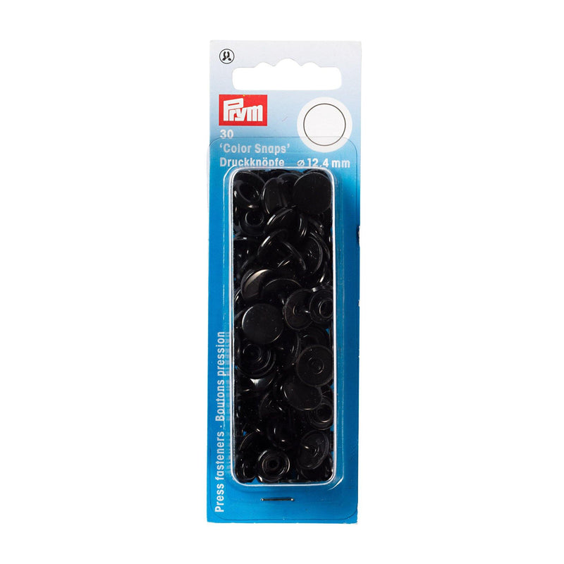 Boutons pression Color Snaps Noir 12,4 mm - L'atelier de Gaspard et Léonie