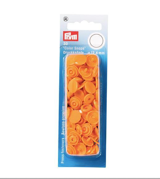Boutons pression Color Snaps Orange 12,4 mm Mercerie Prym | Gaspard et Léonie Tissus Mercerie Toulouse