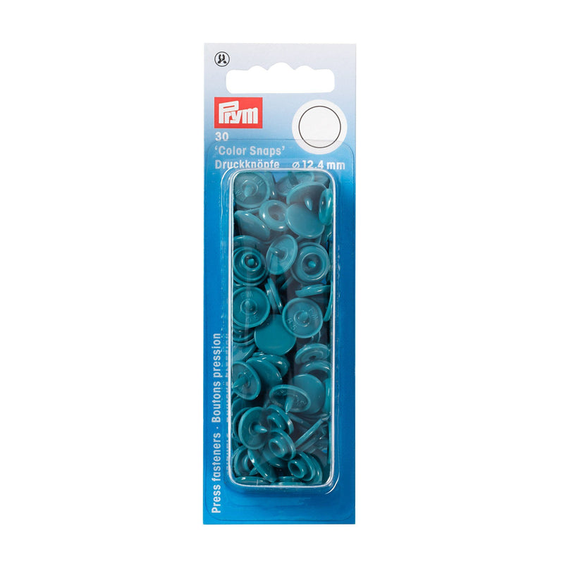 Boutons pression Color Snaps Turquoise foncé 12,4 mm Mercerie Prym | Gaspard et Léonie Tissus Mercerie Toulouse