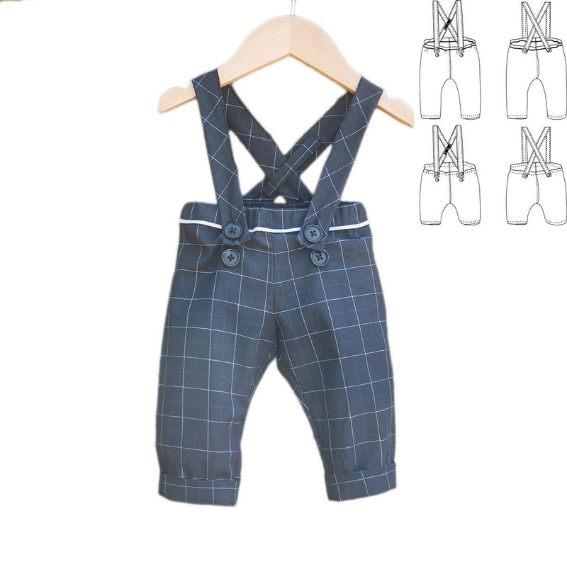 BRIGHTON Enfant Pantalon/Short à bretelles patron de couture pochette Patron de couture Ikatee | Gaspard et Léonie Tissus Mercerie Toulouse