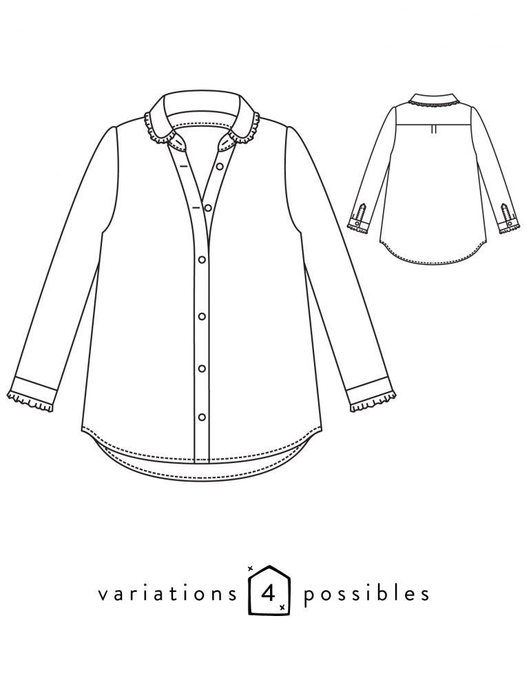 Chemise femme LISERON Patron de couture pochette - L'atelier de Gaspard et Léonie
