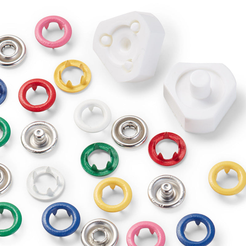 Coffret Boite Pressions Jersey 8mm x 60 / 6 coloris Mercerie Prym | Gaspard et Léonie Tissus Mercerie Toulouse