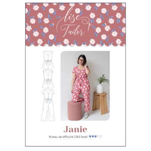 Combinaison JANIE Patron de couture pochette - Lise Tailor Patron de couture LISE TAILOR | Gaspard et Léonie Tissus en ligne et Mercerie à Toulouse