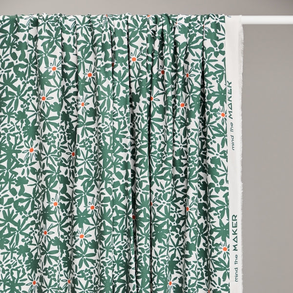 Crêpe de Viscose - FLOWERY - Vert - MIND THE MAKER (Vendu x10cm) Tissus Mind The Maker | Gaspard et Léonie Tissus en ligne et Mercerie à Toulouse