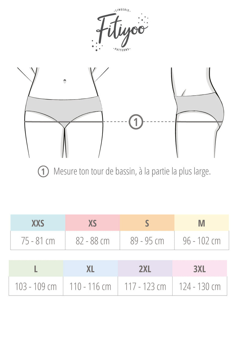 Culotte menstruelle - BLOODY MARY - Patron de couture pochette FITIYOO Patron de couture Fitiyoo | Gaspard et Léonie Tissus en ligne et Mercerie à Toulouse