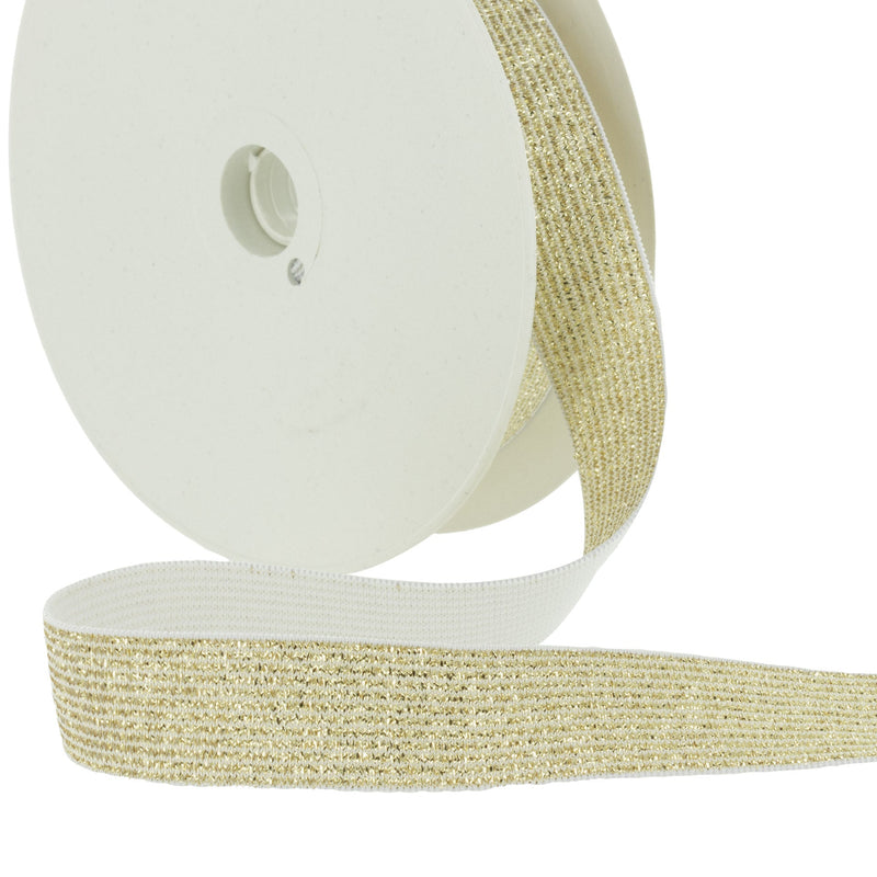 Elastique Lurex 20mm Dore/Or (Vendu x10cm) Elastique Sélection Gaspard & Léonie | Gaspard et Léonie Tissus en ligne et Mercerie à Toulouse