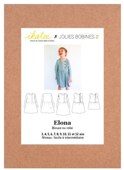 ELONA Enfant Blouse ou Robe patron de couture pochette - L'atelier de Gaspard et Léonie