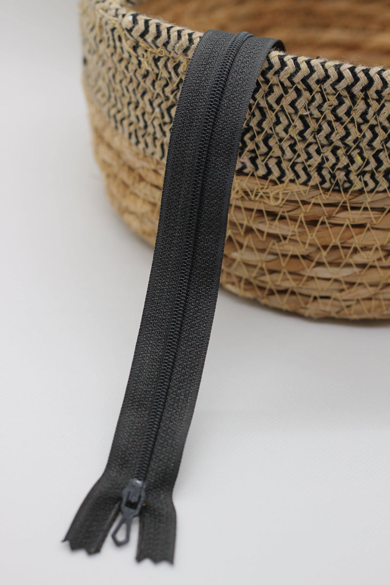Fermeture Eclair Spirale Gris foncé- Non Séparable Z51 450 - L'atelier de Gaspard et Léonie