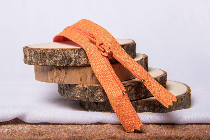 Fermeture Eclair Spirale ORANGE - Non Séparable Z51 680 - L'atelier de Gaspard et Léonie