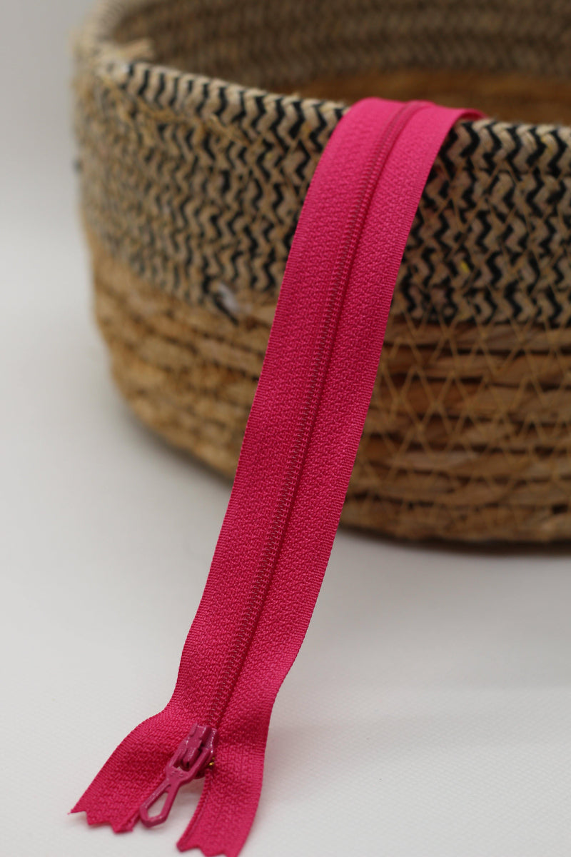 Fermeture Eclair Spirale Rose Fuschia- Non Séparable Z51 822 - L'atelier de Gaspard et Léonie