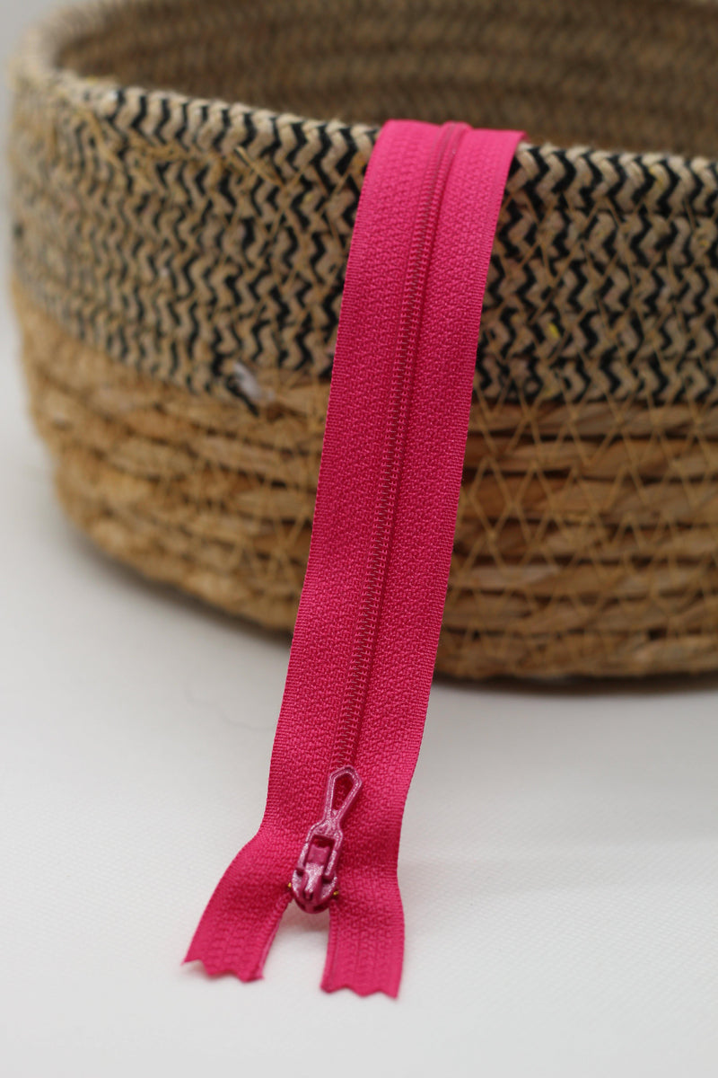 Fermeture Eclair Spirale Rose Fuschia- Non Séparable Z51 822 - L'atelier de Gaspard et Léonie