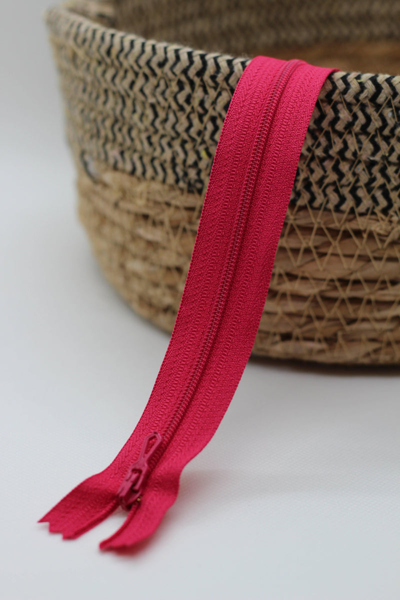 Fermeture Eclair Spirale Rose fuschia- Non Séparable Z51 845 - L'atelier de Gaspard et Léonie