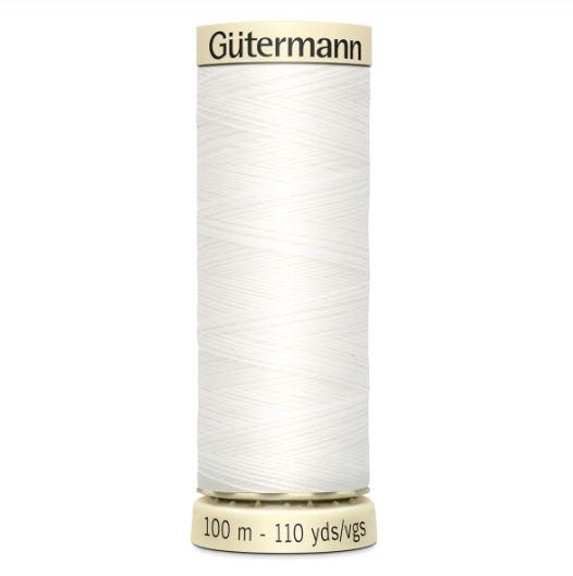 Fil à coudre Gütermann polyester - 800 Blanc - L'atelier de Gaspard et Léonie