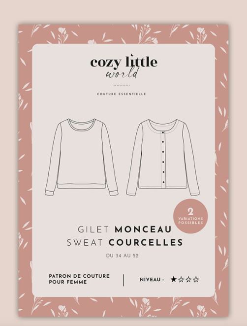 Gilet et Sweat MONCEAU/COURCELLES Patron de couture Pochette Patron de couture COZY LITTLE WORLD | Gaspard et Léonie Tissus en ligne et Mercerie à Toulouse