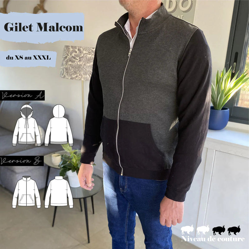 Gilet MALCOM Patron de couture pochette - SUPER BISON Patron de couture SUPER BISON | Gaspard et Léonie Tissus en ligne et Mercerie à Toulouse