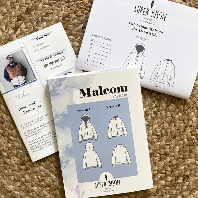 Gilet MALCOM Patron de couture pochette - SUPER BISON Patron de couture SUPER BISON | Gaspard et Léonie Tissus en ligne et Mercerie à Toulouse