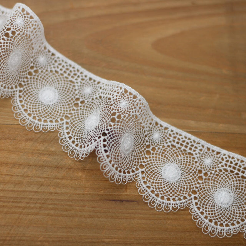Guipure Dentelle - Blanc - 40mm (Vendu x10cm) Mercerie L'atelier de Gaspard et Léonie | Gaspard et Léonie Tissus en ligne et Mercerie à Toulouse