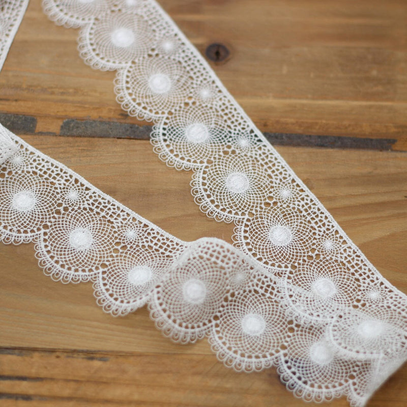 Guipure Dentelle - Blanc - 40mm (Vendu x10cm) Mercerie L'atelier de Gaspard et Léonie | Gaspard et Léonie Tissus en ligne et Mercerie à Toulouse
