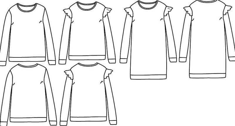 JASMIN Mum Sweat ou Robe patron de couture pochette - L'atelier de Gaspard et Léonie