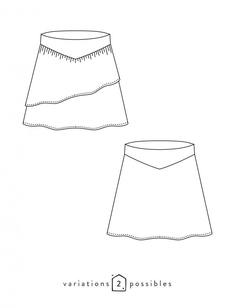Jupe femme CHARME Patron de couture pochette - L'atelier de Gaspard et Léonie