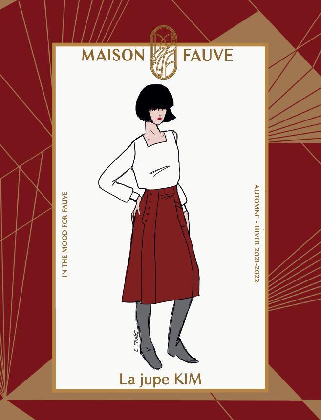 Jupe KIM Patron de couture Pochette Patron de couture MAISON FAUVE | Gaspard et Léonie Tissus Mercerie Toulouse