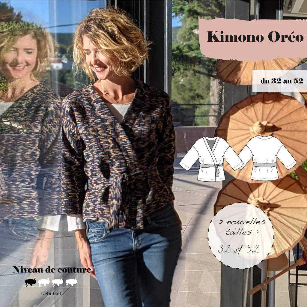 Kimono OREO Patron de couture pochette - SUPER BISON Patron de couture SUPER BISON | Gaspard et Léonie Tissus en ligne et Mercerie à Toulouse