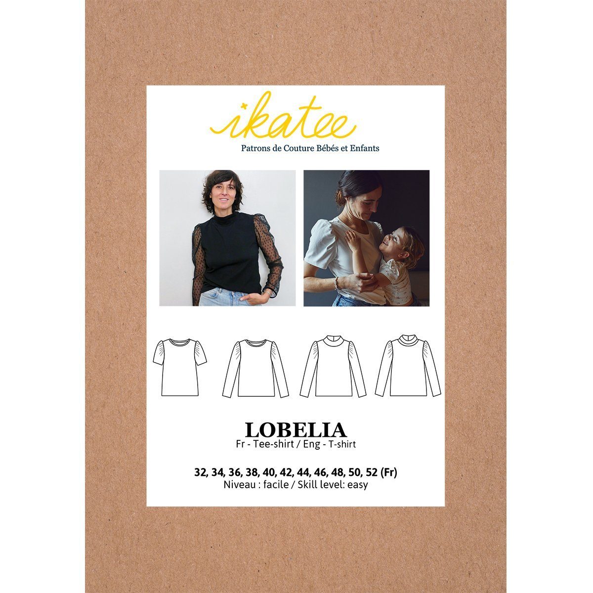 LOBELIA Tee-shirt patron de couture pochette Patron de couture Ikatee | Gaspard et Léonie Tissus Mercerie Toulouse